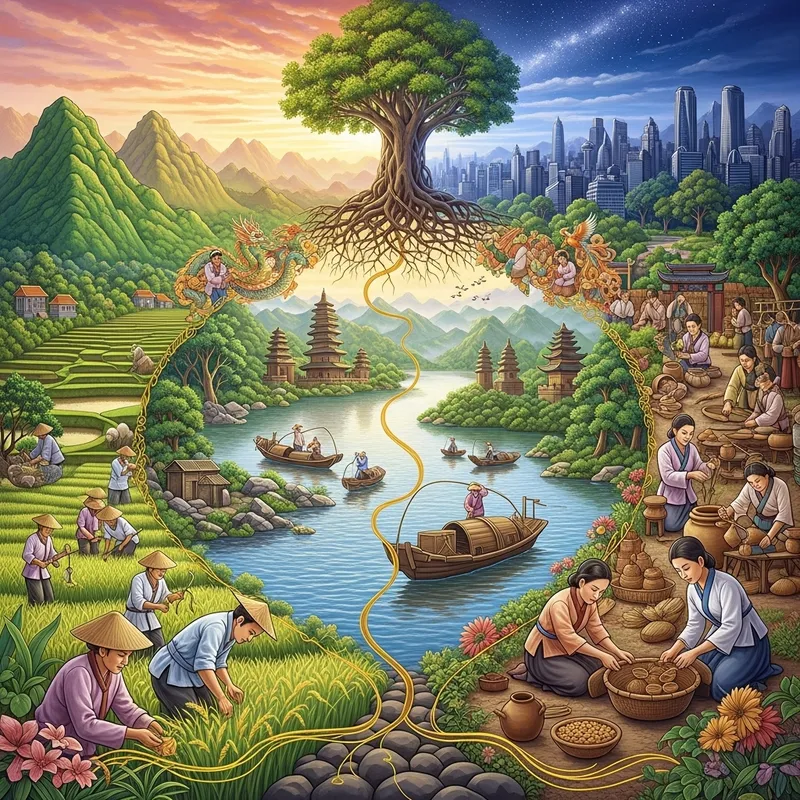 Impact of Human-Environment Relationship on Asian Civilization