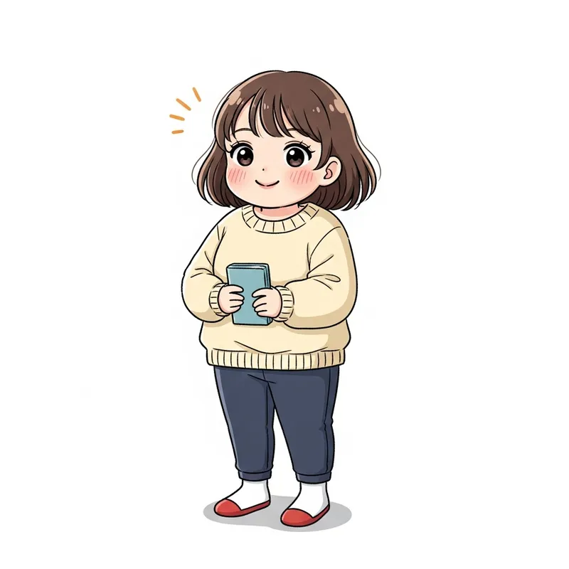 Cheerful Short-Haired Girl | Plump & Adorable Appearance - Lovely and Shy Personality