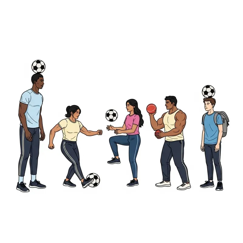 5 individuals showcasing unique ball skills