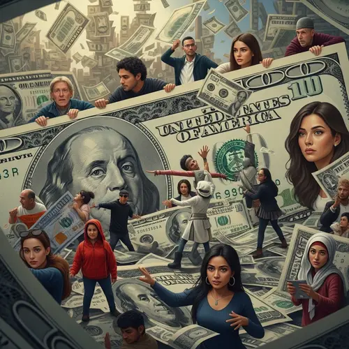 People Eaten by Money: A Surrealist Vision