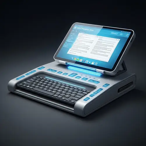 Futuristic Word Processor - Sleek Design | Tech Marvel