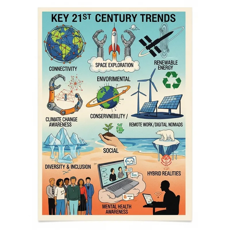 Symbolism & Promotion of 21st Century Trends Poster Symbolism & Promotion of 21st Century Trends Poster
