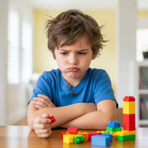 Frustrated Young Boy Image