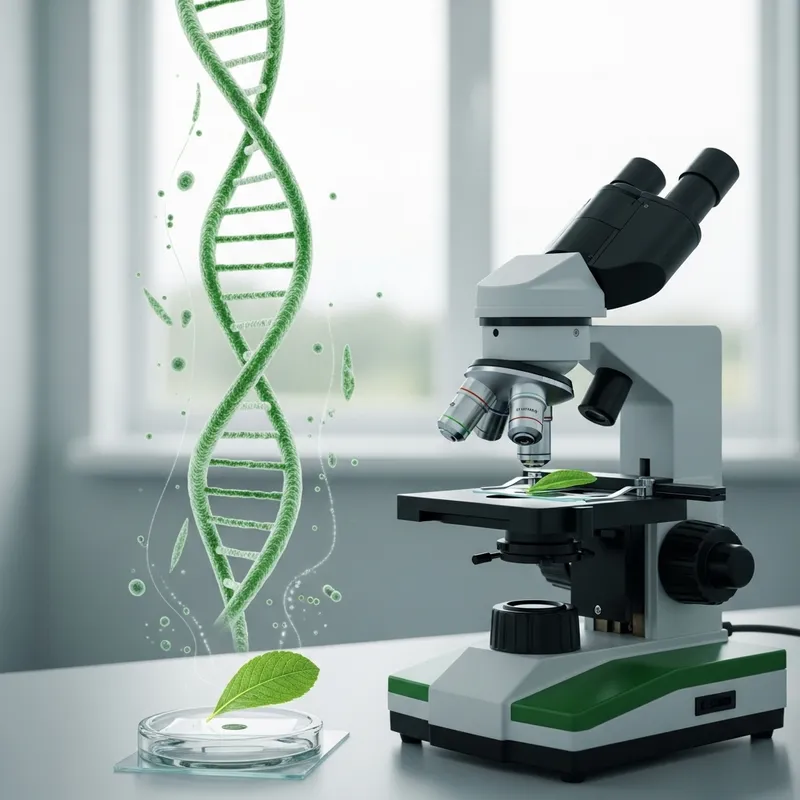 Green-themed Microscope and DNA Modification on Plants Green-themed Microscope and DNA Modification on Plants
