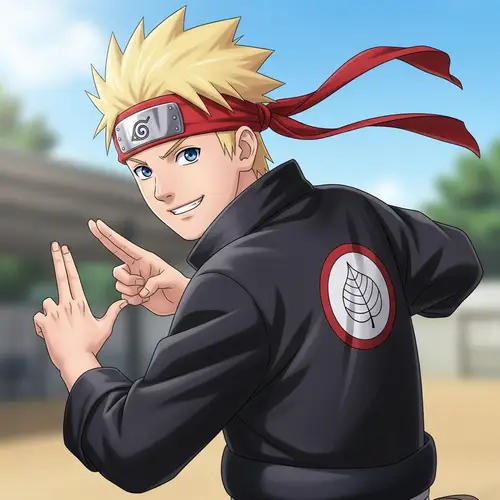Boruto - Young Caucasian Teenage Ninja with Spiky Blonde Hair