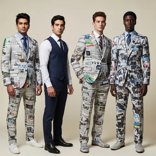Innovative Men's Recycled Material Suits | Sustainable Fashion