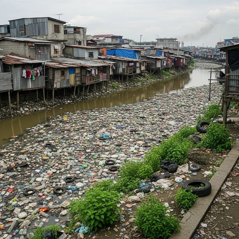 Polluted River in the Philippines: Urban Struggles