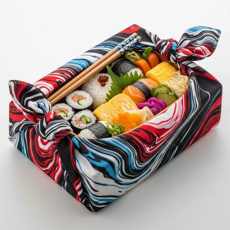 Japanese Bento Furoshiki Abstruct Art