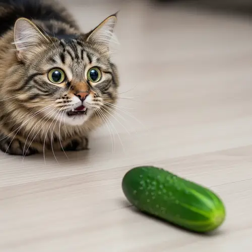 Shocked Cat Reaction to Cucumber | Cute Feline Expressions
