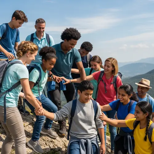 Diverse Group Hiking Adventure | Global Representation