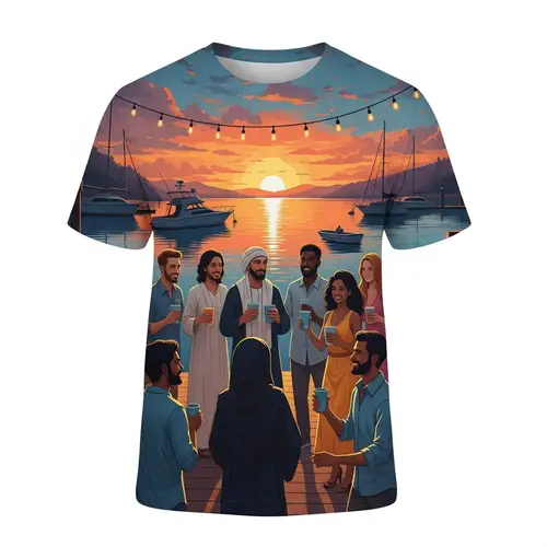 Bay Drinking T-shirt Design for Boaters Party Scene