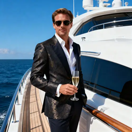 Luxury Lifestyle: Successful Man on a Yacht