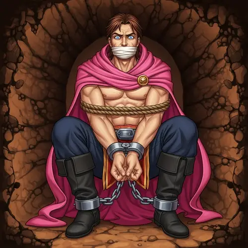 Resilient Muscular Prince Chained in Hidden Dungeon