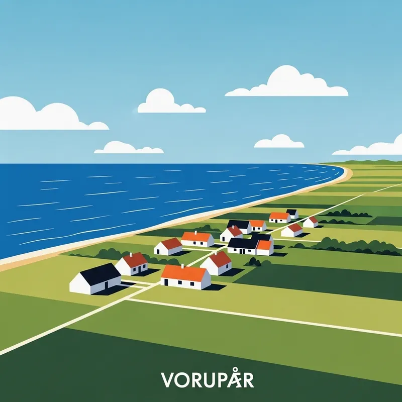 Minimalist Danish Fishing Village in Vorupør - Tranquil Scene