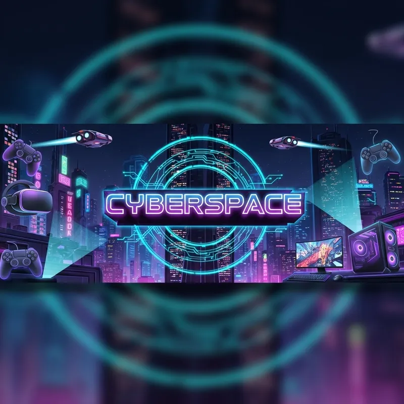 CyberSpace Gaming Club - Neon Cyberpunk Aesthetic
