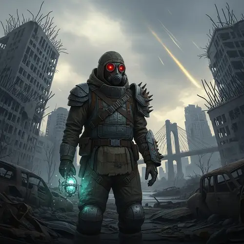 Stalker with Mysterious Artifact - Post-Apocalyptic Exploration