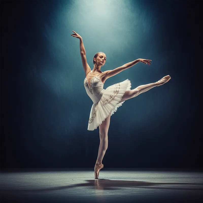 Graceful Ballerina Leaping on Moonlit Stage | Impressionist Dance Graceful Ballerina Leaping on Moonlit Stage | Impressionist Dance