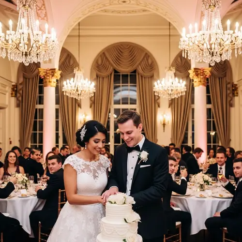 Radiant Bride and Groom at Hotel Excelsior Wedding