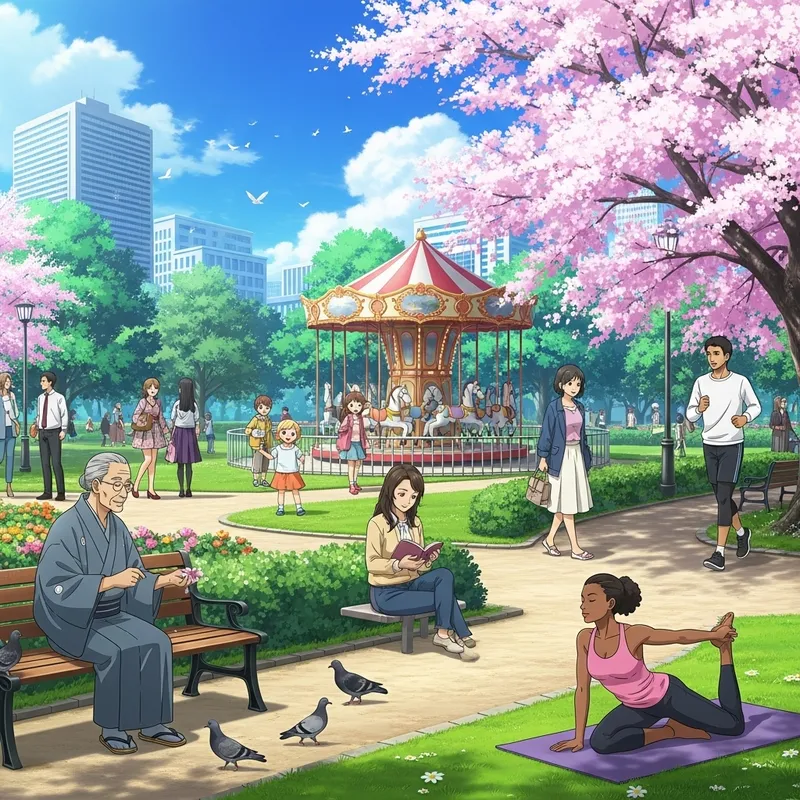 Life in Harmony: A Multicultural Anime Park Experience Life in Harmony: A Multicultural Anime Park Experience