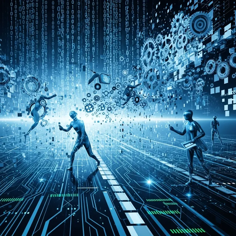 Abstract Digital Transformation Art Abstract Digital Transformation Art