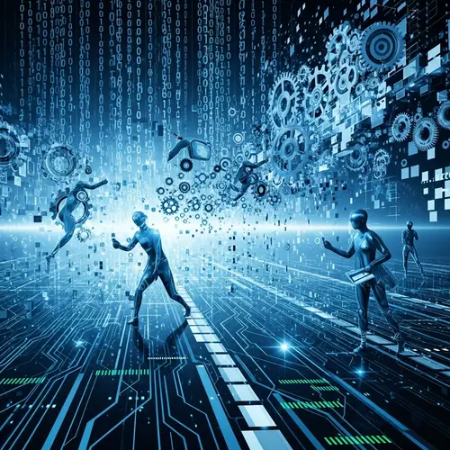 Abstract Digital Transformation Art