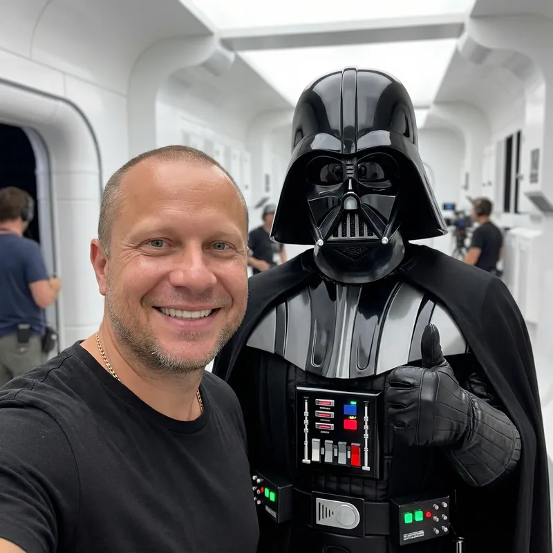 Epic Selfie with Darth Vader in Cloud City