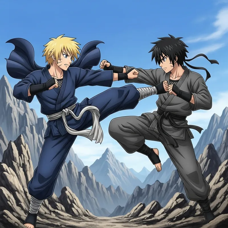 Epic Clash: Naruto vs Sasuke Battle