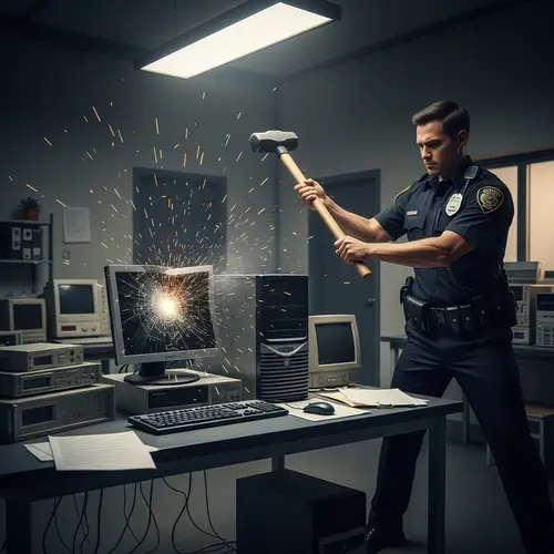 Police Force Destroys Computer Evidence