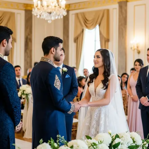 Royal Wedding Ceremony in Opulent Palace - Modern & Traditional Blend