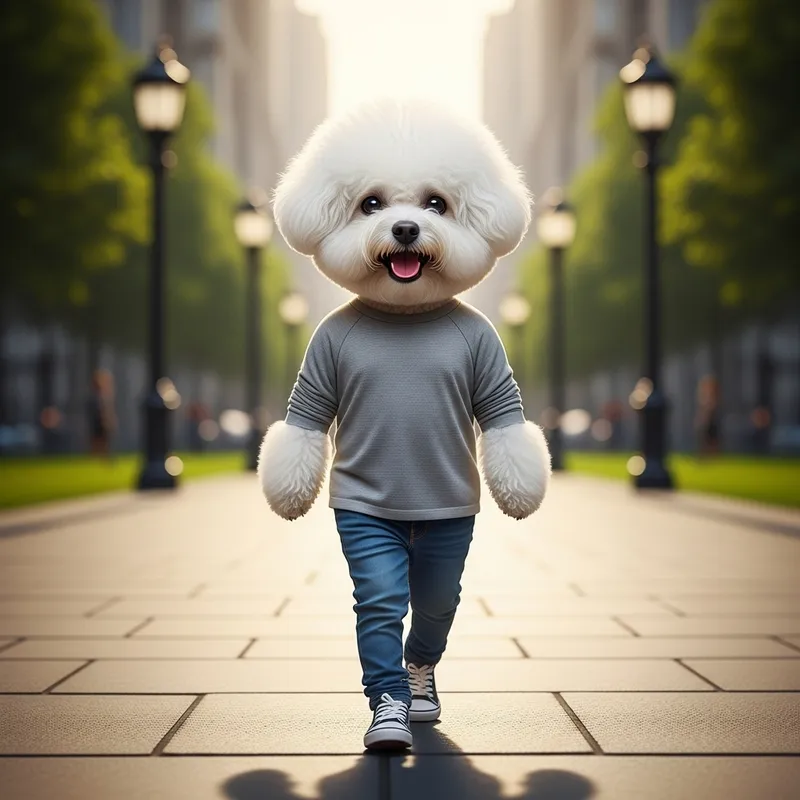 Bichon Frise Transforms Into a Human Bichon Frise Transforms Into a Human