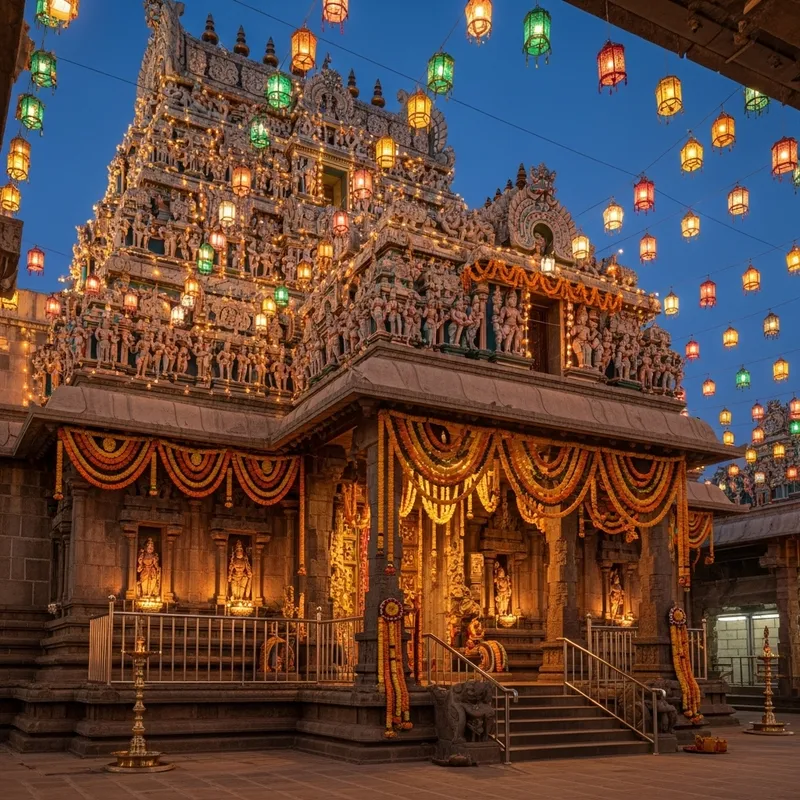 Traditional Indian Festival Temple Decoration