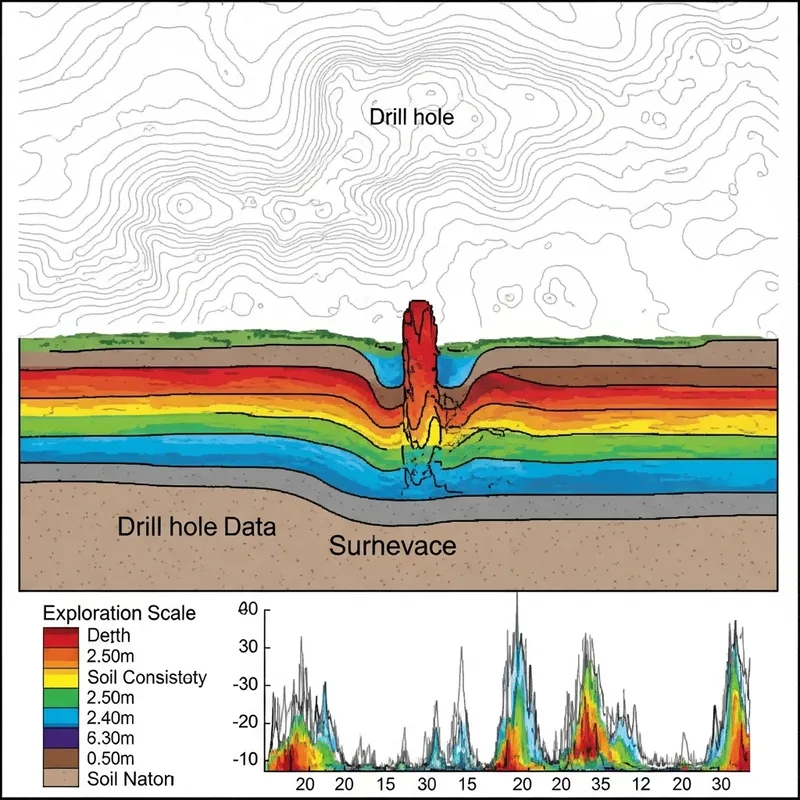 Drill Hole Data Visualization: Topographical Overlay