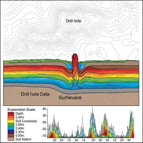 Geological Drill Hole Data Visualization: Depth, Soil, Minerals