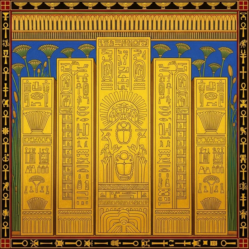 Golden Tabernacle Boards - Ancient Egyptian Style Golden Tabernacle Boards - Ancient Egyptian Style