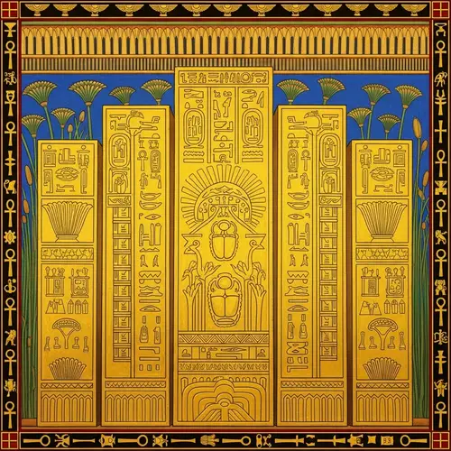 Ancient Tabernacle Golden Boards - Egyptian Artistic Style