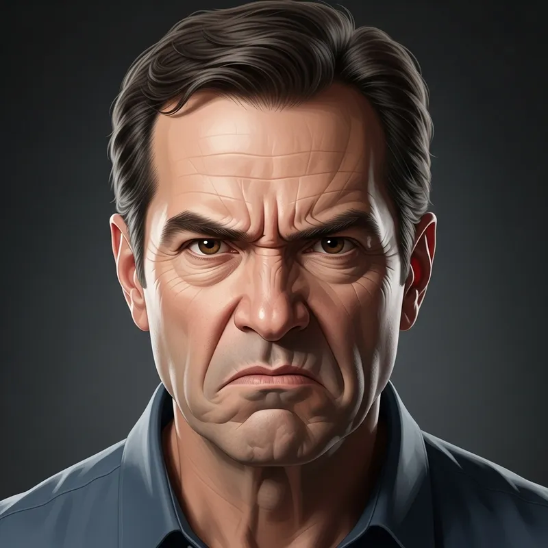 Leister Garcia Angry Face | Realistic Portraiture