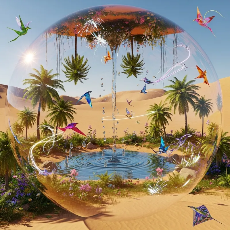 Serene Desert Oasis | Abstract Beauty Serene Desert Oasis | Abstract Beauty