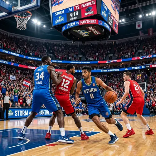 Exciting NBA Pick and Roll Play on Basketball Court