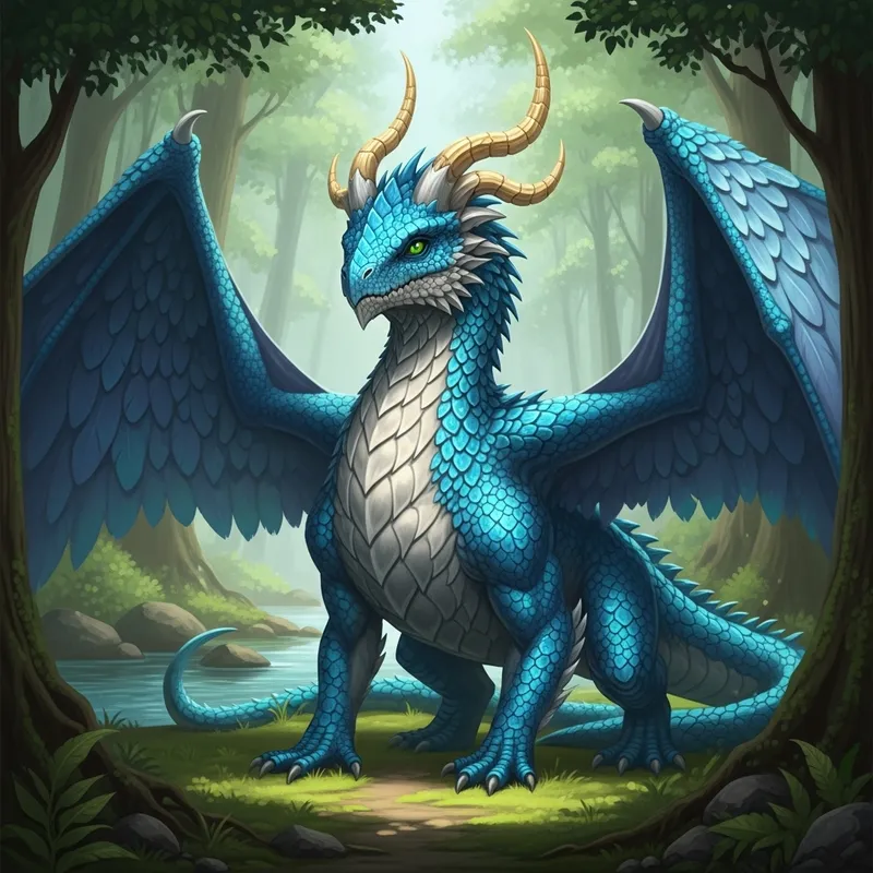 Majestic Fantastical Creature in Enchanting Forest