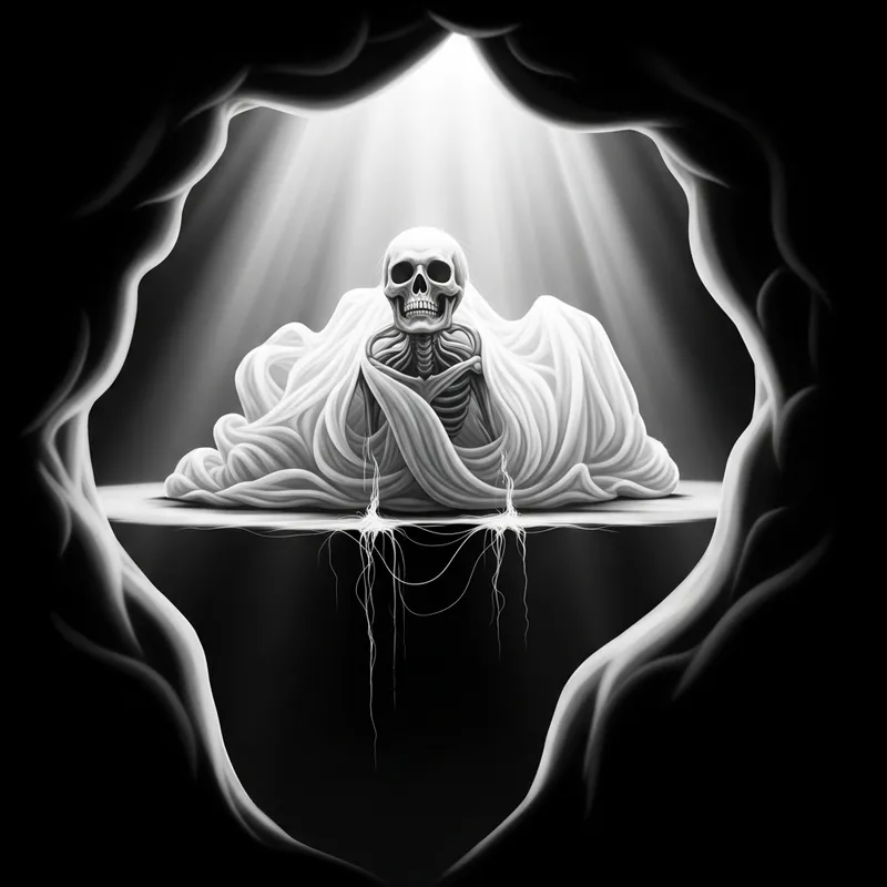 Ethereal Vision of Death: Surrealistic Composition