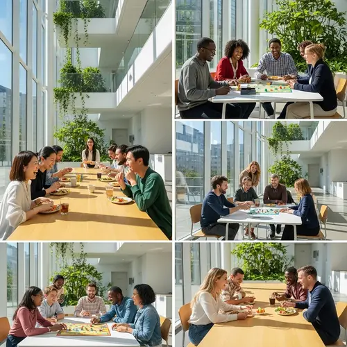 Feel-Good Moments with Modern Architecture | Diverse Community Interaction