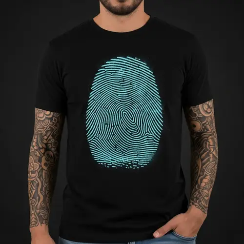 Mysterious Fingerprint T-Shirt Design | Horror Theme