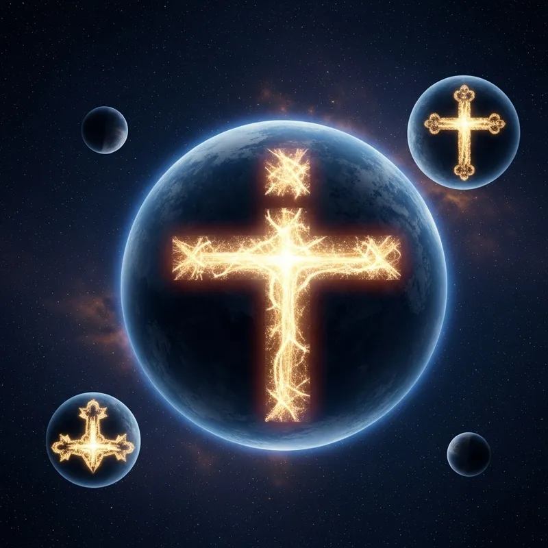Celestial Planets Shaping Religious Symbols