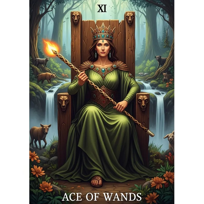 Earthy Queen - Majestic Queen of Wands Tarot Card Interpretation Earthy Queen - Majestic Queen of Wands Tarot Card Interpretation