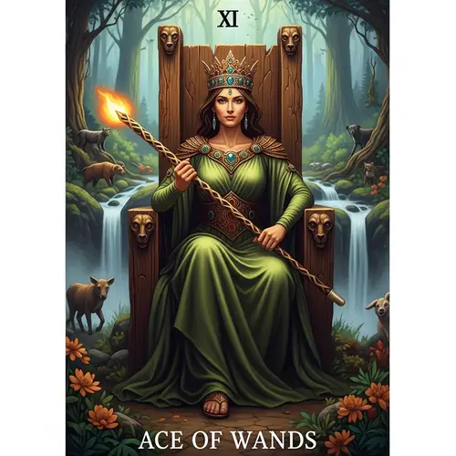 Earthly Queen - Ace of Wands Tarot Card Interpretation