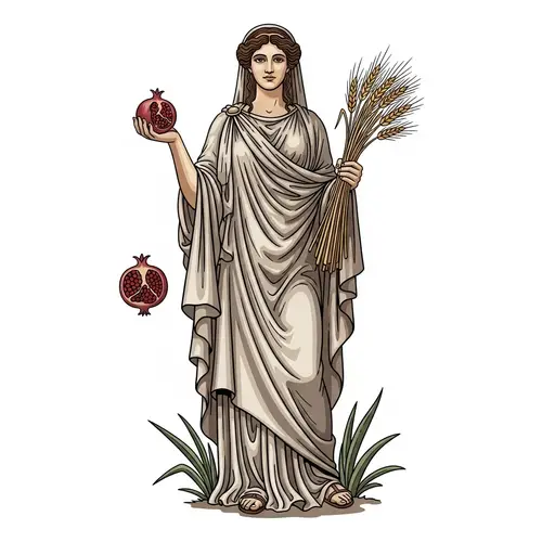 Majestic Fertility Goddess: Symbols of Abundance