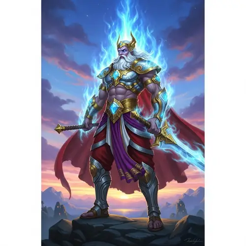 Mighty God in Vibrant Grandiose Scenery