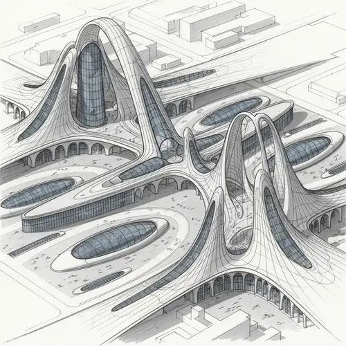 Grand Infrastructure Design with Ellipse and Hyperbola