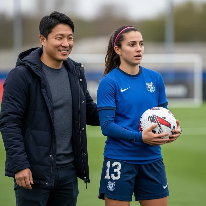 Asian Man Supports Football Player | Sports Energy