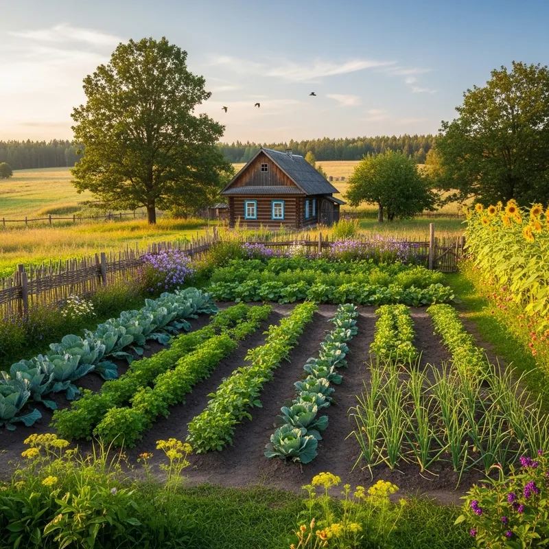 Rustic Belarusian Garden: Tranquil Oasis Amidst Nature's Tapestry